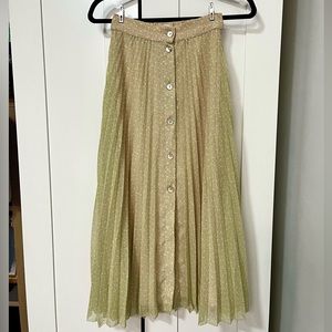 Aritzia Wilfred Atwood pleated a-line midi skirt